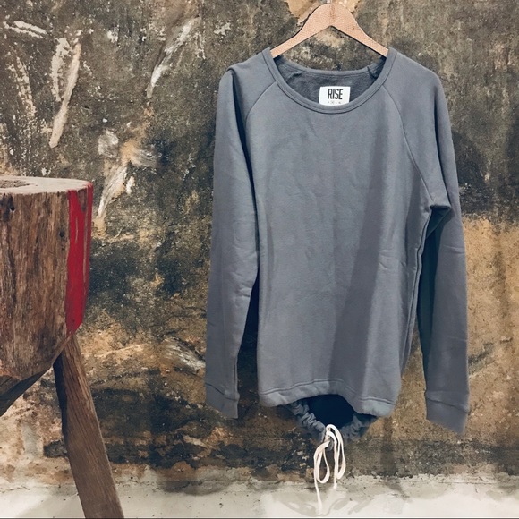 Rise Sweaters - Rise gray sweatshirt with gathered bustle back